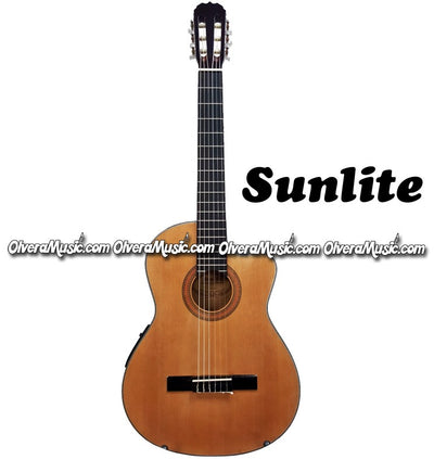 SUNLITE 1600 Series 4/4 Classical Guitar Cutaway w/Passive Pre-Amp - Natural