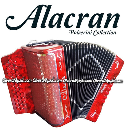 ALACRAN Deluxe 34 Button Accordion Red