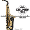 SELMER PARIS "Series II" Jubilee Edition Professional Eb Alto Saxophone - Black Lacquer Finish