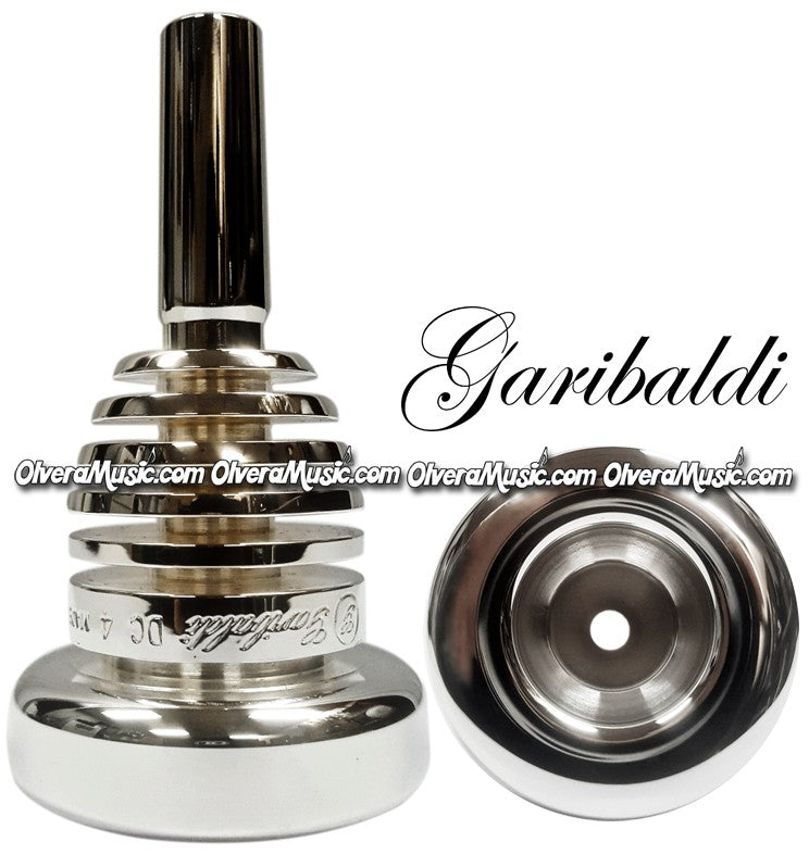 GARIBALDI Elite Double-Cup Trombone Mouthpiece - Silver Plate Finish