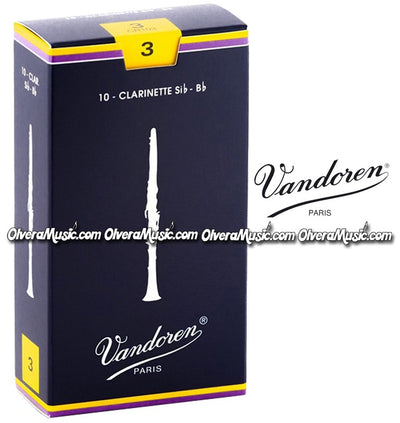 VANDOREN Traditional Bb Clarinet Reeds - Box of 10