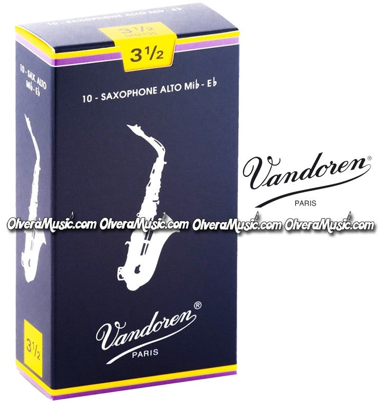 VANDOREN Traditional Alto Saxophone Reeds - Box of 10