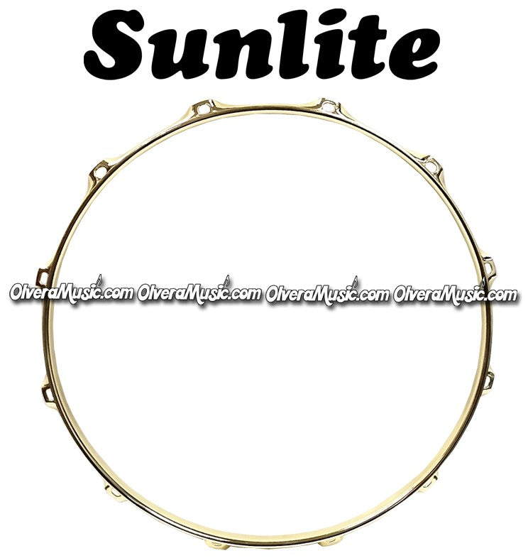 SUNLITE 14" Brass Plated Top Snare Hoop 12-Lug