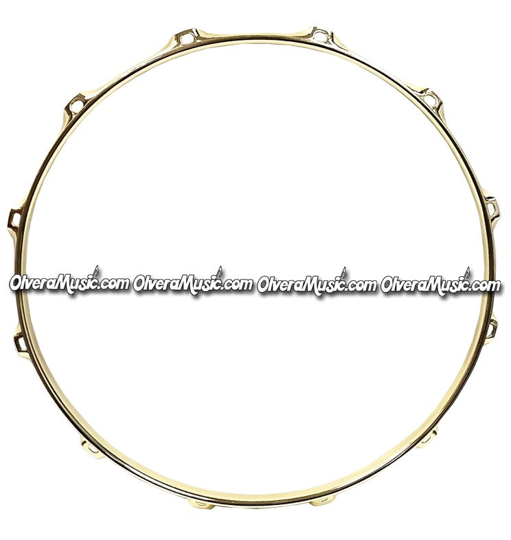 SUNLITE 14" Brass Plated Top Snare Hoop 12-Lug