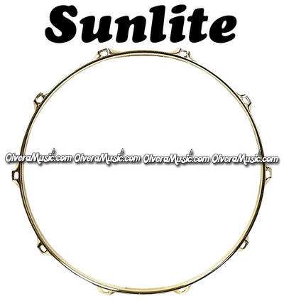 SUNLITE 14" Brass Plated Top Snare Hoop 10-Lug