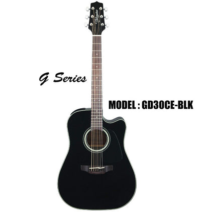 TAKAMINE G30 Series Acoustic/Electric 6-String Guitar - Gloss Black