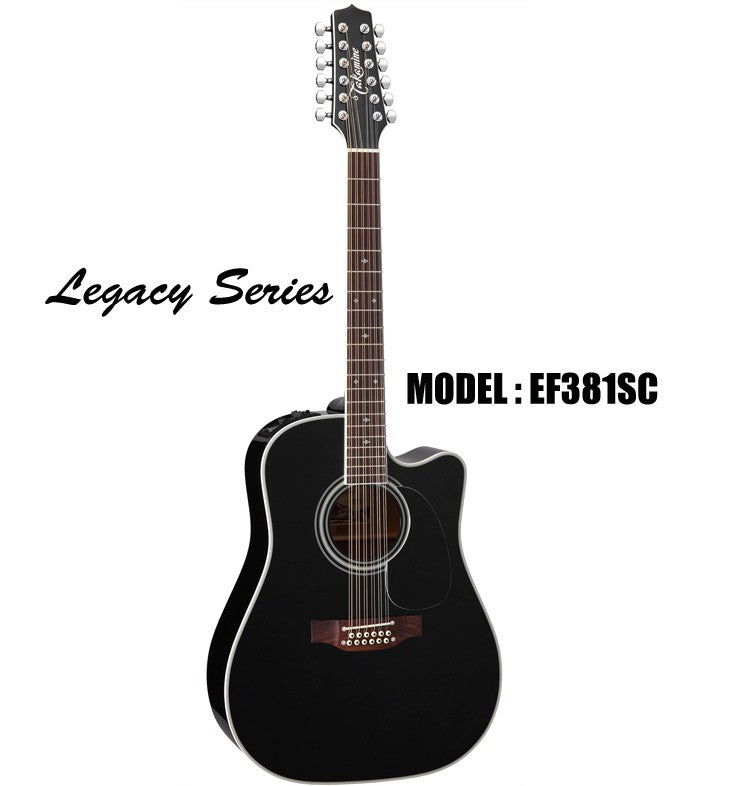 TAKAMINE Legacy Series Acoustic/Electric 12-String Guitar - Gloss Black