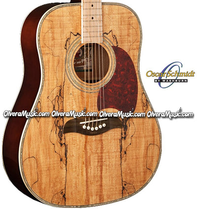 OSCAR SCHMIDT by Washburn Dreadnought Acoustic Guitar - Spalted Maple Top