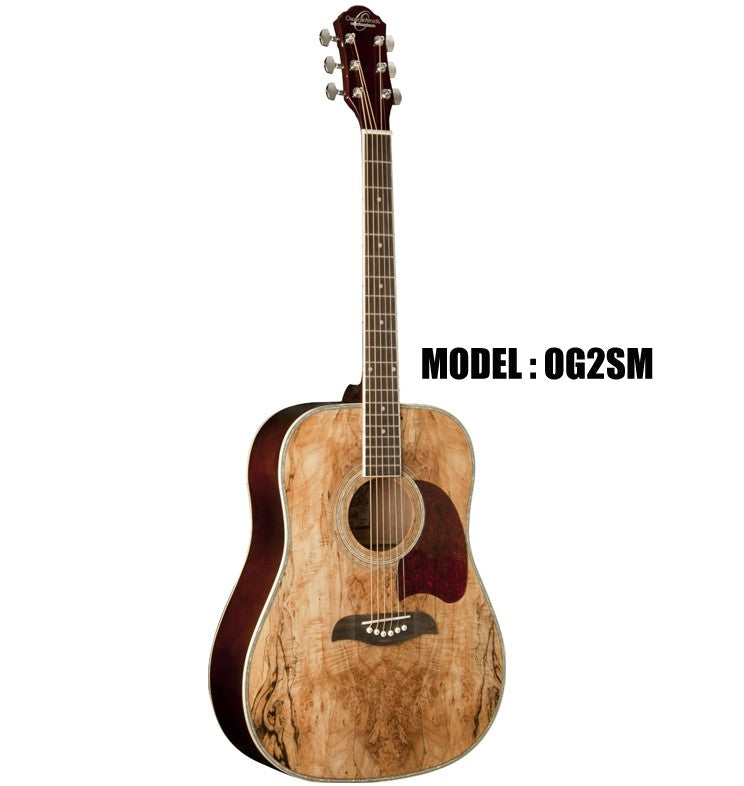 OSCAR SCHMIDT by Washburn Dreadnought Acoustic Guitar - Spalted Maple