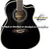 OSCAR SCHMIDT by Washburn Acoustic/Electric 3/4 Guitar - Black