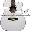 OSCAR SCHMIDT by Washburn Dreadnought A/E 12-String Cutaway Guitar - White