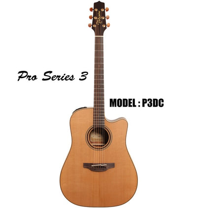 TAKAMINE Pro Series 3 Acoustic/Electric 6-String Guitar - Satin Natural