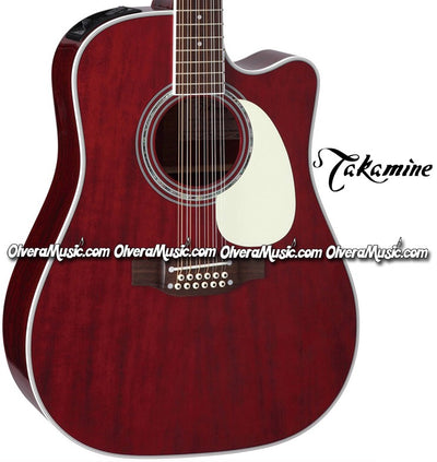 TAKAMINE John Jorgenson Signature Series 12-String A/E Guitar - Gloss Red Stain