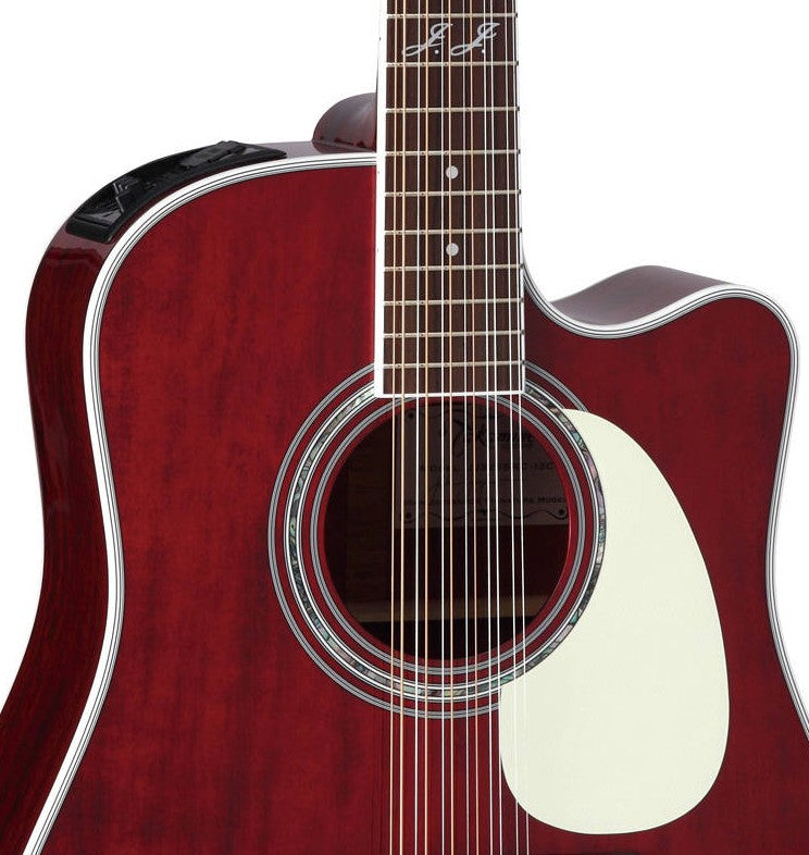 TAKAMINE John Jorgenson Signature Series 12-String A/E Guitar - Gloss Red Stain