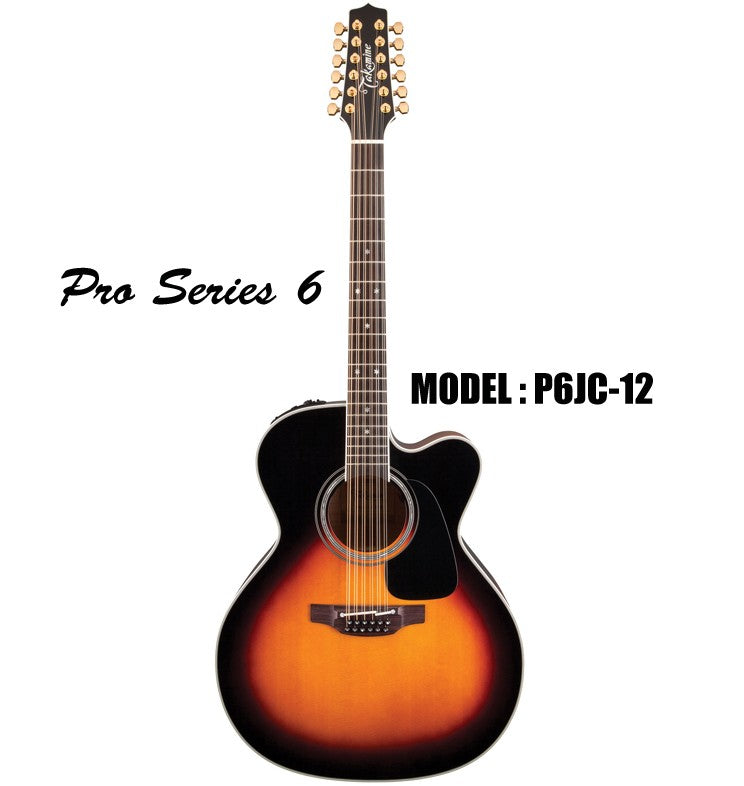 TAKAMINE Pro Series 6 Acoustic/Electric 12-String Guitar - Brown Sunburst