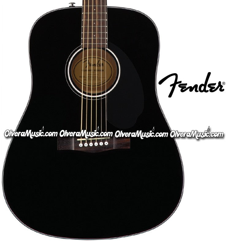 FENDER Dreadnought Acoustic Guitar - Black