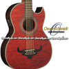 OSCAR SCHMIDT by Washburn Traditional Bajo Quinto - Quilt Trans Red