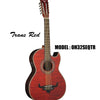 OSCAR SCHMIDT by Washburn Traditional Bajo Quinto - Quilt Trans Red