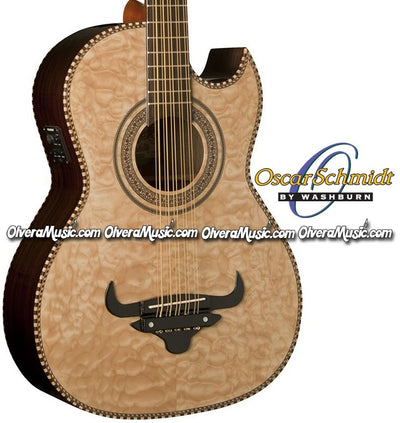 OSCAR SCHMIDT by Washburn Traditional Bajo Quinto - Quilt Natural