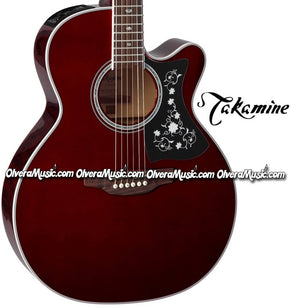 TAKAMINE NEX-Body Acoustic/Electric 6-String Guitar - Wine Red