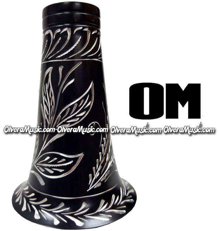 OM Aluminum Clarinet Bell w/Engraving - Black