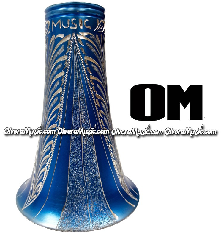 OM Aluminum Clarinet Bell w/Engraving - Blue