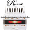 ROSSETTI Piano Accordion 12-Bass / 25-Key - White