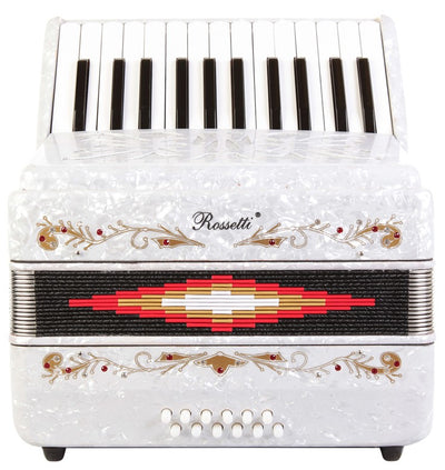 ROSSETTI Piano Accordion 12-Bass / 25-Key - White