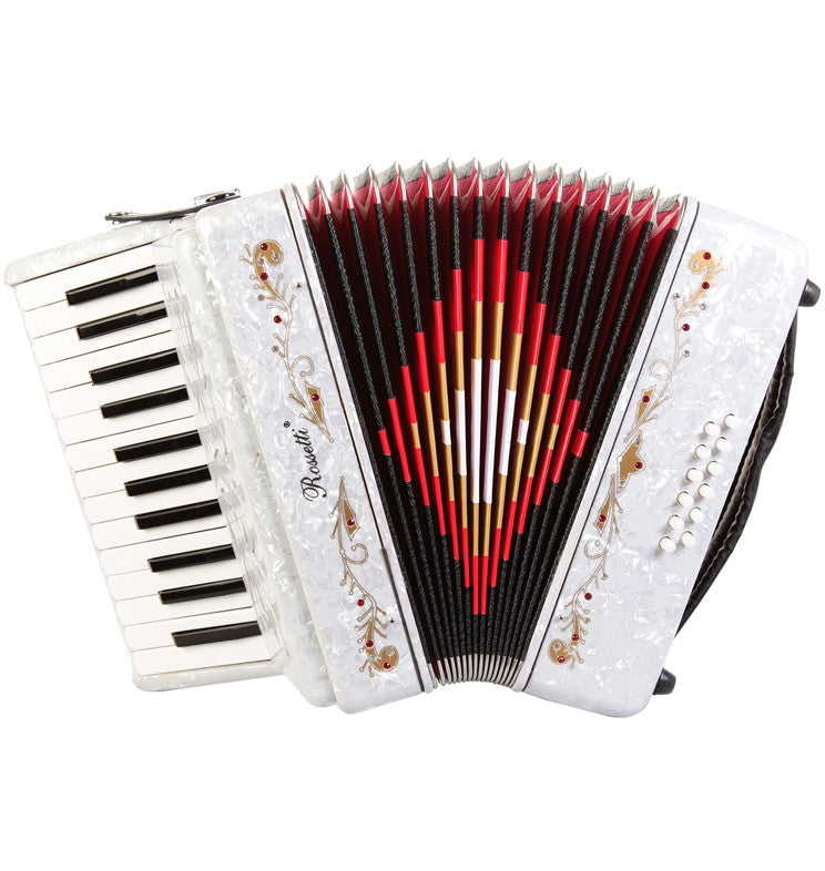 ROSSETTI Piano Accordion 12-Bass / 25-Key - White