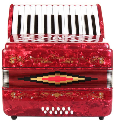 ROSSETTI Piano Accordion 12-Bass / 25-Key - Red