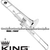 KING "3B" Professional Bb Valve Trombone - Silver Plate Finish