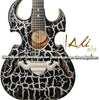 ALI ACHA 12-String Guitar Violin F-Hole Design - Black