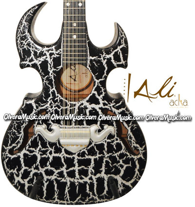 ALI ACHA 12-String Guitar Violin F-Hole Design - Black