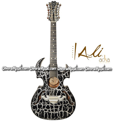 ALI ACHA 12-String Guitar Violin F-Hole Design - Black