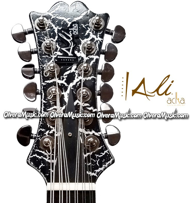 ALI ACHA 12-String Guitar Violin F-Hole Design - Black