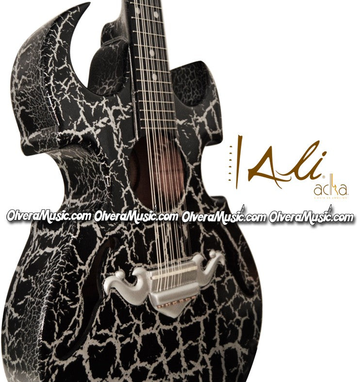 ALI ACHA 12-String Guitar Violin F-Hole Design - Black