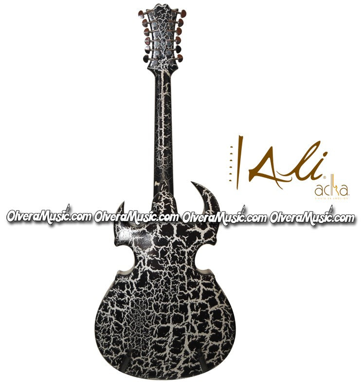 ALI ACHA 12-String Guitar Violin F-Hole Design - Black