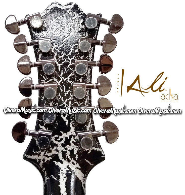 ALI ACHA 12-String Guitar Violin F-Hole Design - Black