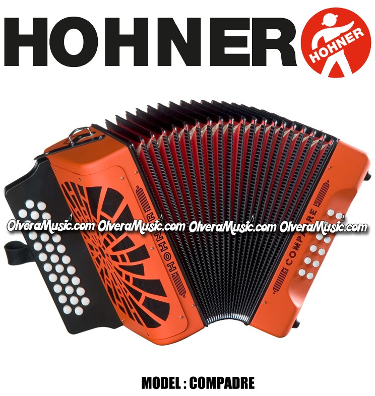 HOHNER MOD. Compadre Acordeón de botones- Naranja