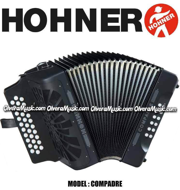 HOHNER MOD. Compadre Acordeón de botones - Negro