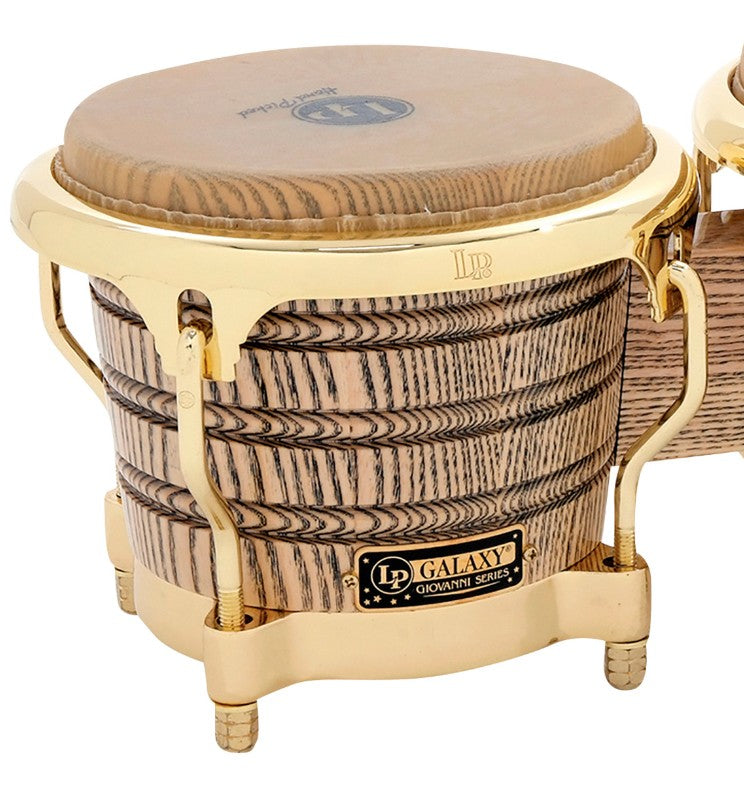 LP Galaxy Giovanni Wood Bongos- Natural/Gold Tone