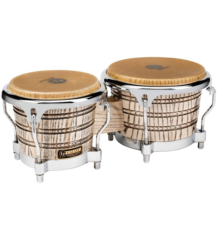 LP Galaxy Giovanni Wood Bongos - Natural/Chrome