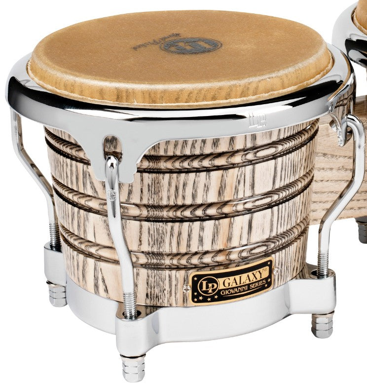 LP Galaxy Giovanni Wood Bongos - Natural/Chrome