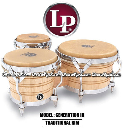 LP Generation III Triple Wood Bongos