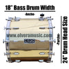 SUNLITE 18x24 Bass Drum Combo with Accessories