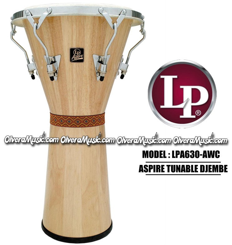 LP Aspire® Tunable Djembe - Natural/Chrome