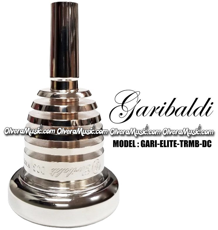 GARIBALDI Elite Trombone Mouthpiece Double Cup - Silver Plate Finish