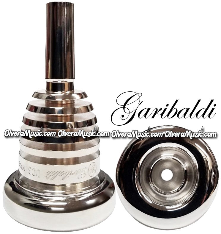 GARIBALDI Elite Trombone Mouthpiece Double Cup - Silver Plate Finish