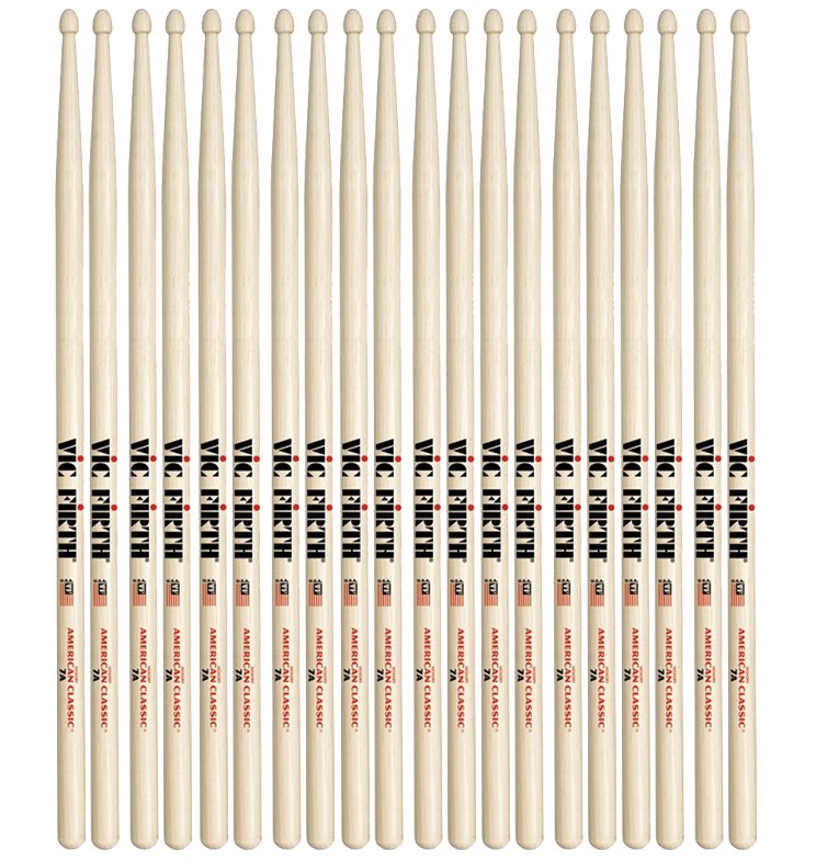 VIC FIRTH American Classic Wood Tip Drum Sticks - 7A