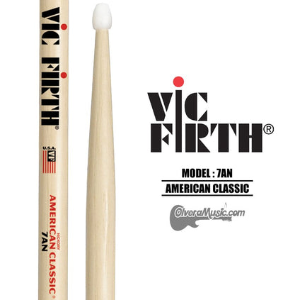 VIC FIRTH American Classic Nylon Tip Drum Sticks - 7AN